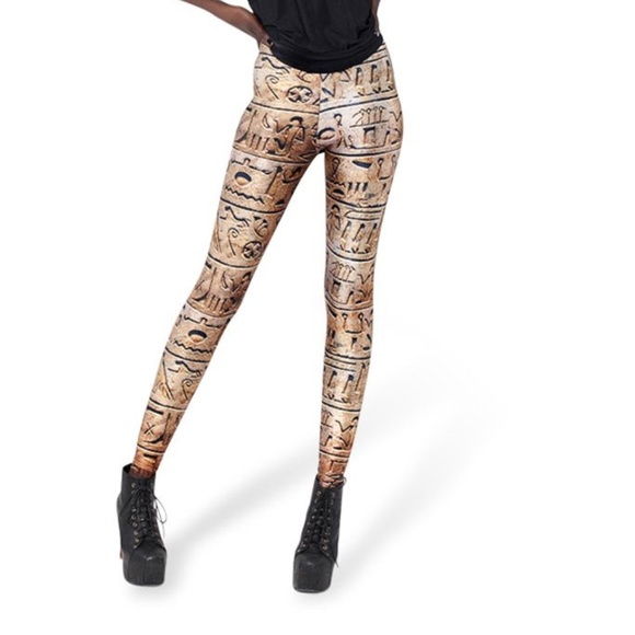 Blackmilk Pants - Blackmilk | Hieroglyphics Leggings Large